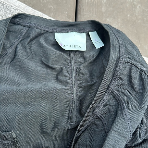 Athleta Pacifica Contour 1/2 Zip Swim Shirt Womens Large Black Long Sleeve - Picture 5 of 9